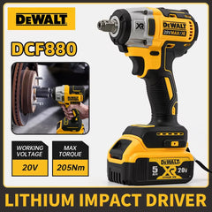 DEWALT DCF880 Brushless Lithium Battery Impact Wrench 20V Detachable Tire High Torque High Speed Powerful Disassembly Tool