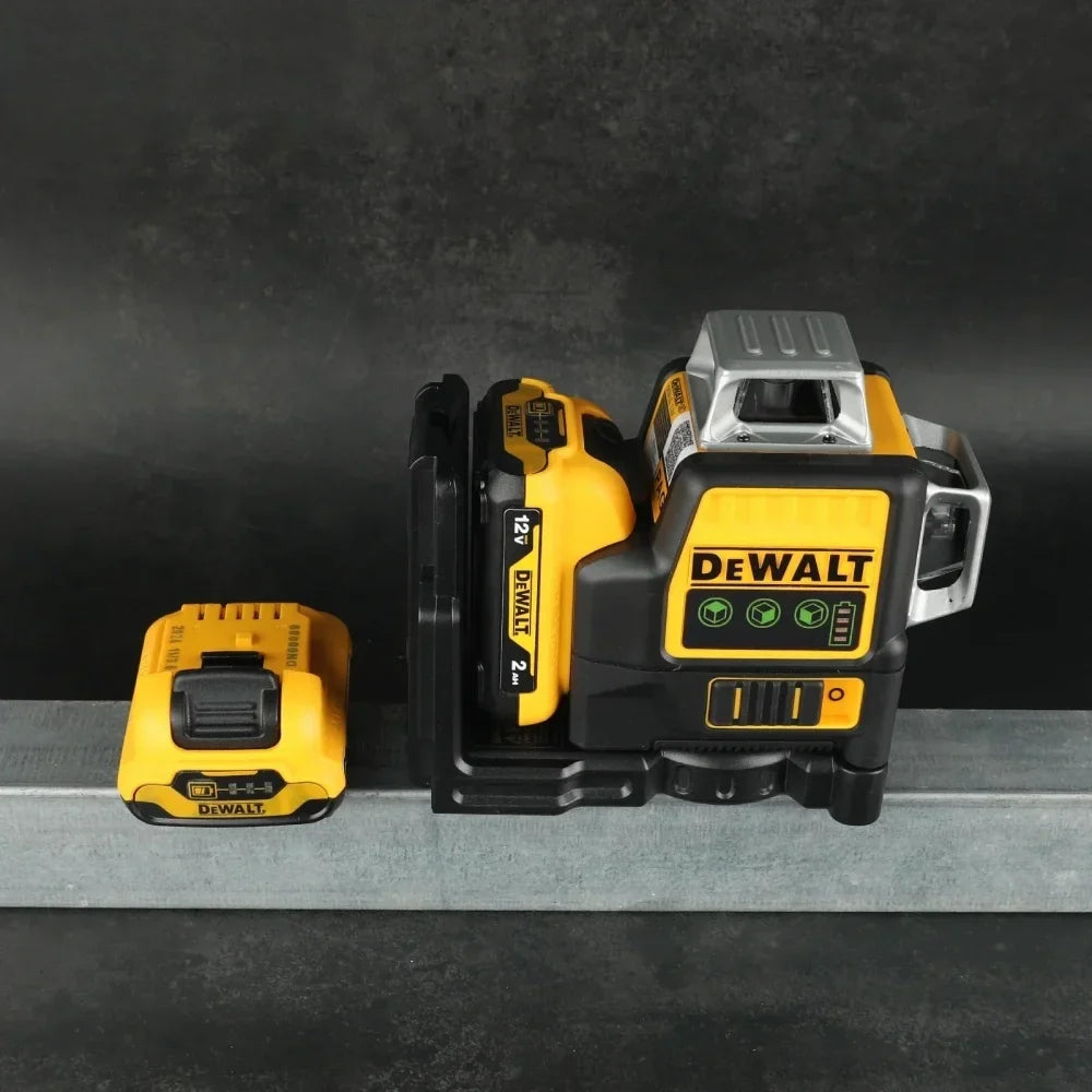 2025 DEWALT DW089LG Laser Level 12-Line 3-Sides 360-Degree Vertical Lines Outdoor Use with 12V Lithium Battery Laser Level Meter