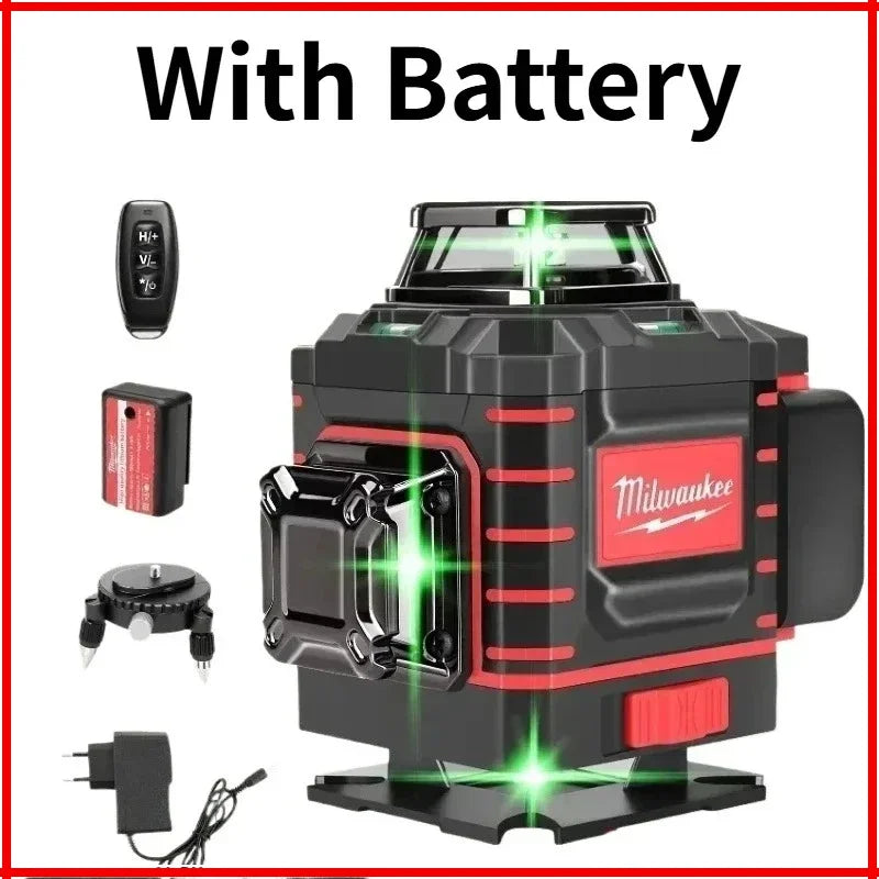 Milwaukee 3D/4D Laser Level 12/16 Lines Horizontal And Vertical Control 16 Lines 360° Self-leveling Laser Levels Power Tools
