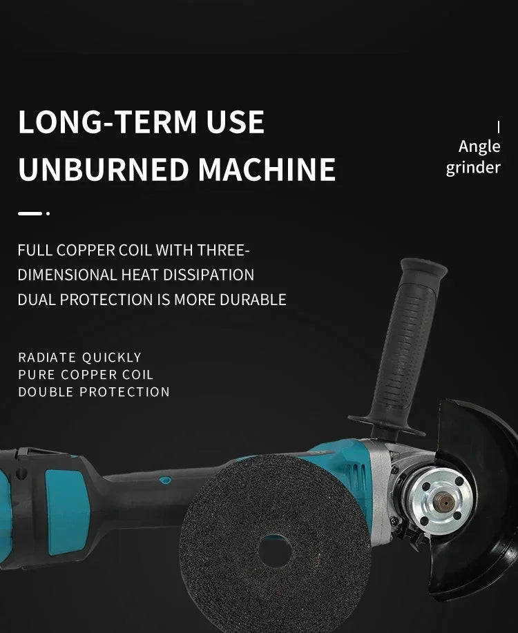 Makita DGA404 125mm Brushless Cordless Angle Grinder Rechargeable Lithium Electric (Tool Only)