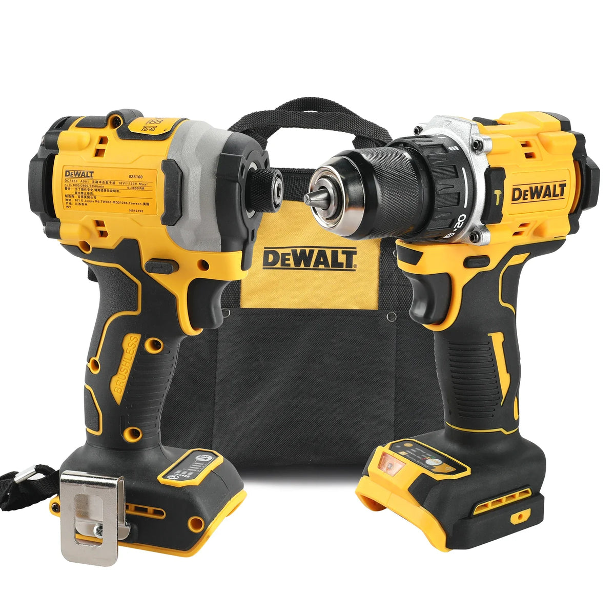 DeWalt Lithium Brushless Motor Screwdriver Electric Screwdriver Electric Hand Drill Impact Drill Combination Kit DCF805 DCD850
