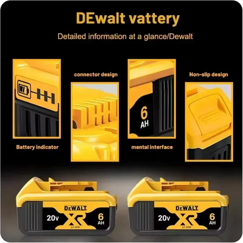 DEWALT battery 20V 2AH/5AH/6Ah & 60V-9AH rechargeable lithium-ion battery，DCB205 DCB201 DCB203 Power Tool battery. DEWALT 20V battery
