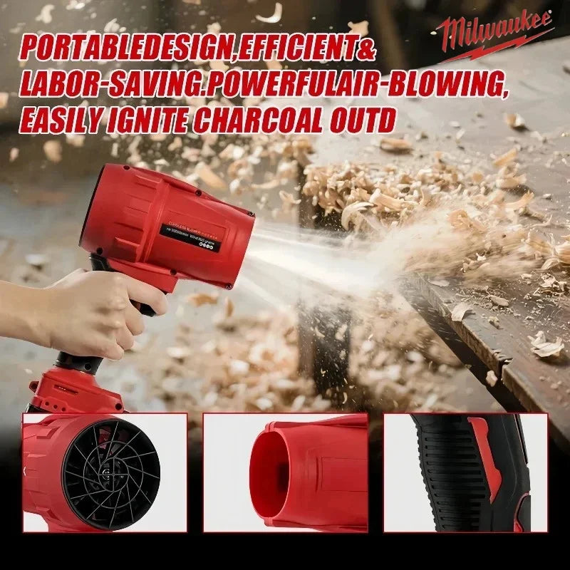 Milwaukee 30000r/min  Electric Air blower Super Strong Wind Force  18V Battery Cordless Pin Turbojet Fan Car Dust Removal Tool