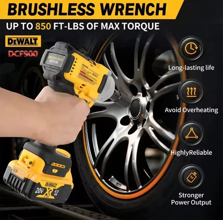 DeWALT DCF900 20v Wireless impact wrench, High torque Brushless Impact Gun, Electric tools