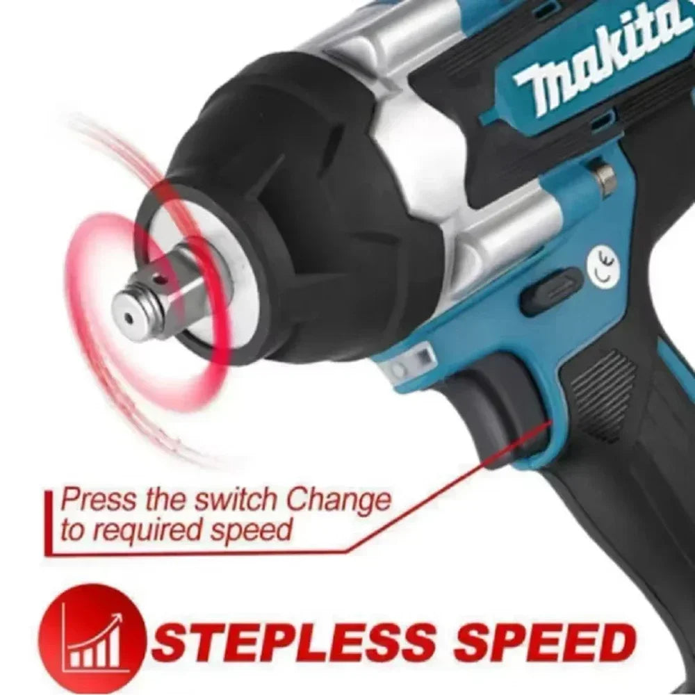 Makita DTW700 18V LXT Brushless Impact Wrench 1000N·m - for Auto Repair Heavy Equipment Assembly Cordless Tool (NO BATTERY)